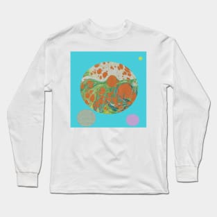 Abstract Muted Textured Circles Long Sleeve T-Shirt